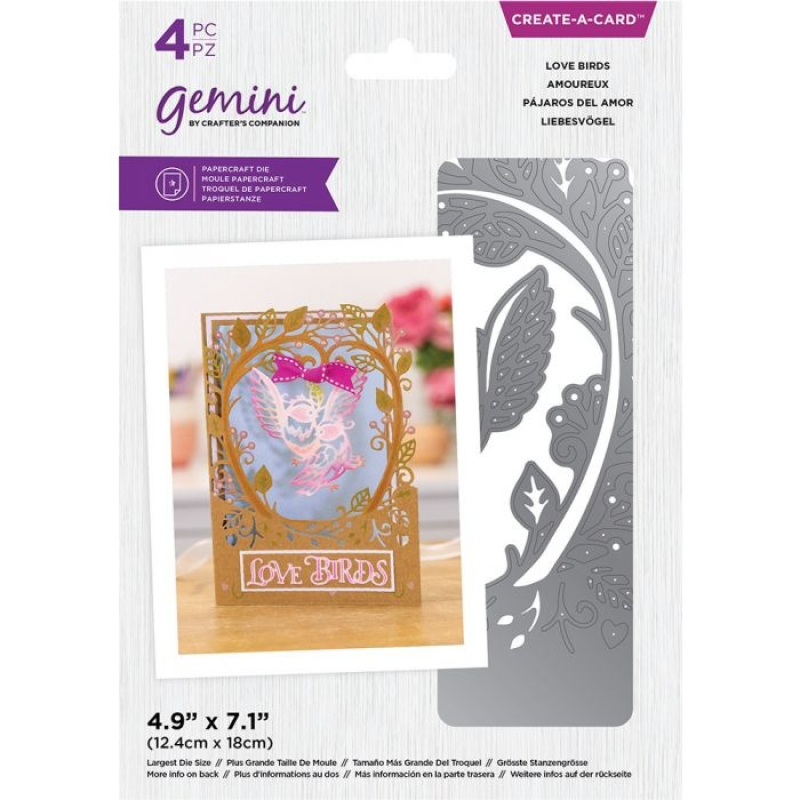 Gemini Love Birds Create-a-Card Dies (GEM-MD-CAD-LBIR)